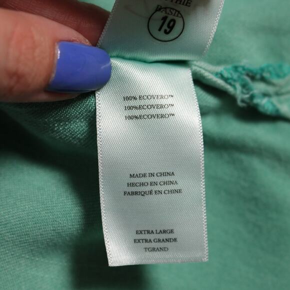 Rails Ruthie Ruffle Cap Sleeve Snap Front Basil Green Blouse Top Size XL - Picture 7 of 9